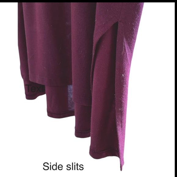 Lisa Rinna Collection Cowl Neck Tunic Top With Long Sleeves. Burgundy. Size 1XP - Picture 6 of 13